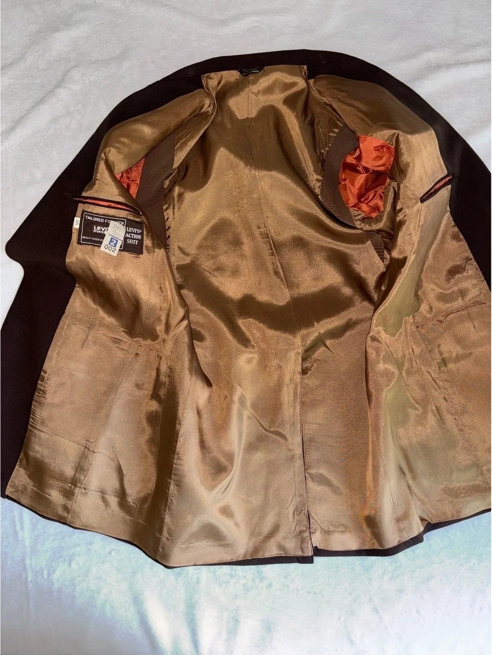 VTG 70s Levis Brown Blazer Jacket Mens 40L